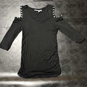 Jennifer Lopez Women’s Black Shirt With Rhinestones Size Small